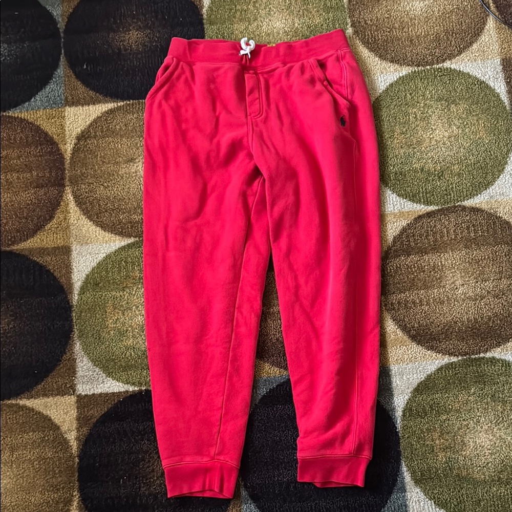 Vintage red polo by Ralph Lauren sweatpants